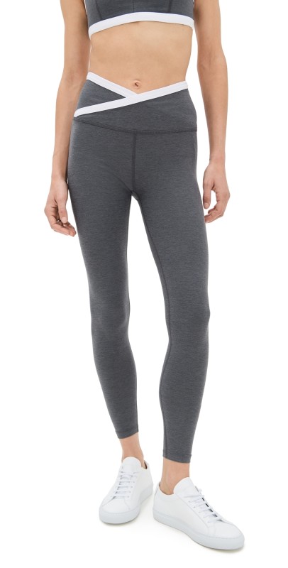 Beyond Yoga Spacedye Outlines High Waisted Midi Leggings True Grey Heather/Cloud White
