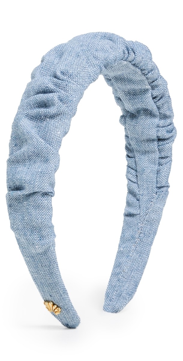 Lele Sadoughi Kelly Ocean Weave Headband Stone Blu