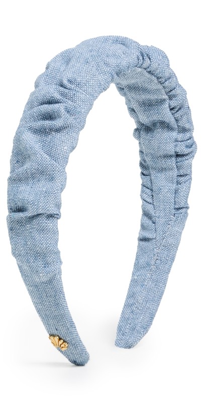 Lele Sadoughi Kelly Ocean Weave Headband Stone Blu