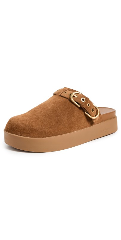 rag & bone Geo Buckle Platform Mules Brwnwdsd