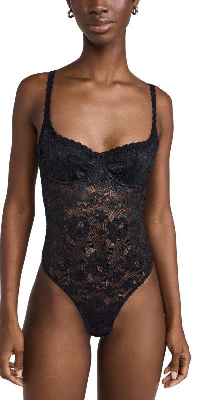 Cosabella Never Say Never Balconette Thong Bodysuit Black