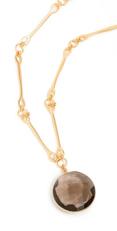 Brinker + Eliza Benny Necklace Smoky Quart