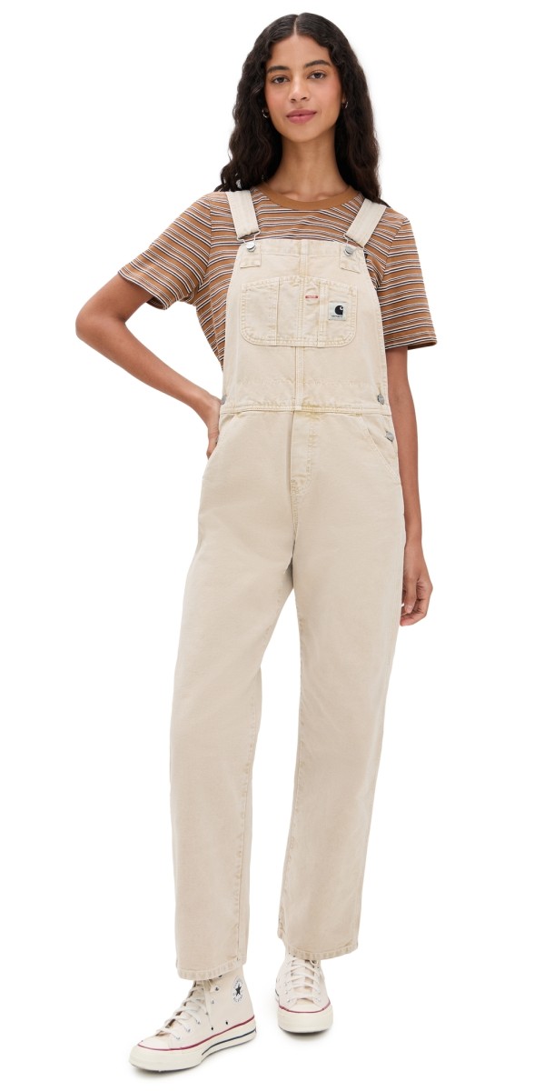 Carhartt WIP Bib Overall Straight Jeans Dusty H Brown