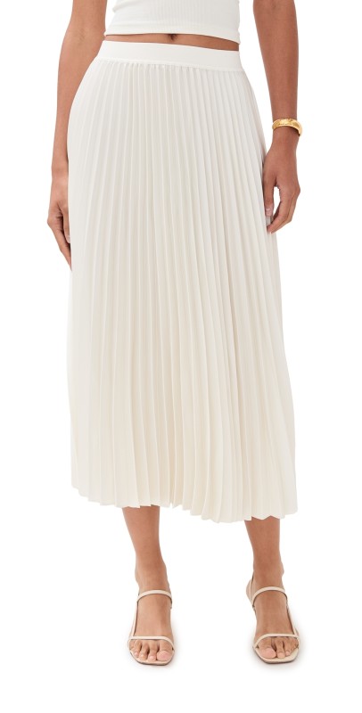 SIMKHAI Melanie Midi Skirt Ivory