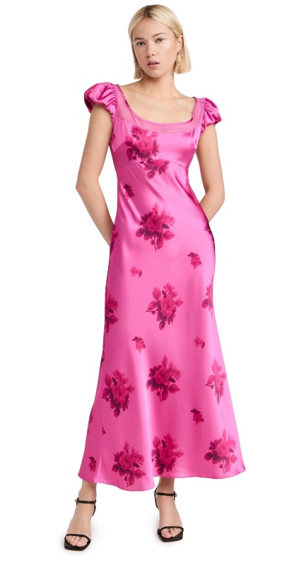 LoveShackFancy Joelette Dress Raspberry Rose