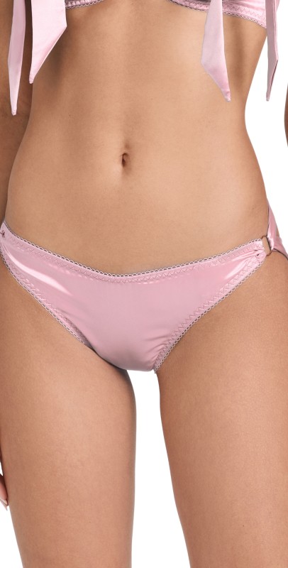 Coco de Mer Muse by Coco de Mer Grace Bow Knickers Dusty Pink