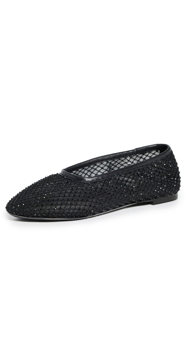 STAUD Alba Ballet Flats Black