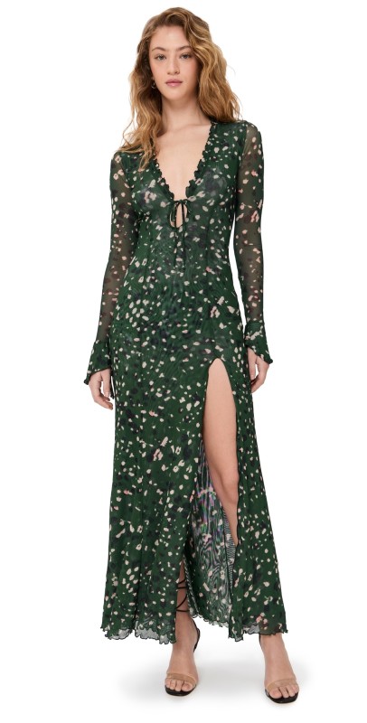 RESA Lennon Maxi Dress Green Leopard