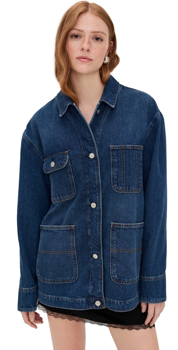 Reformation Emery Denim Chore Barn Jacket Melville