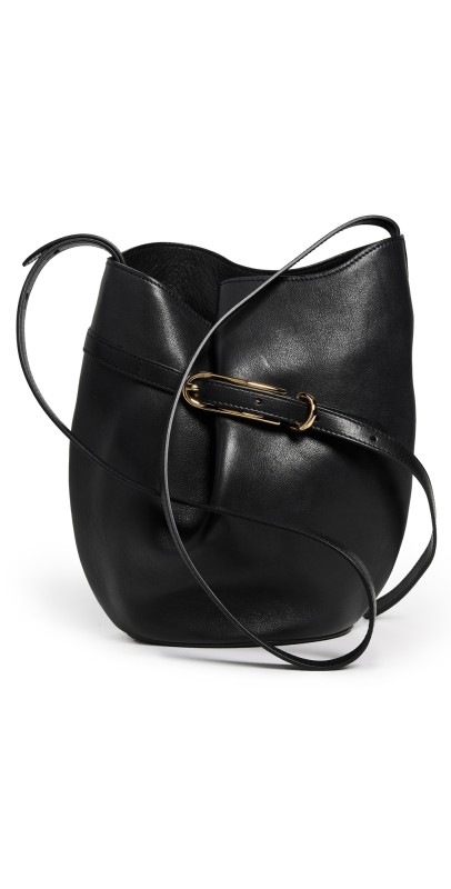 Liffner Belted Bucket Bag Black