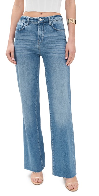 L'AGENCE Scottie High Rise Wide Leg Jeans Calloway