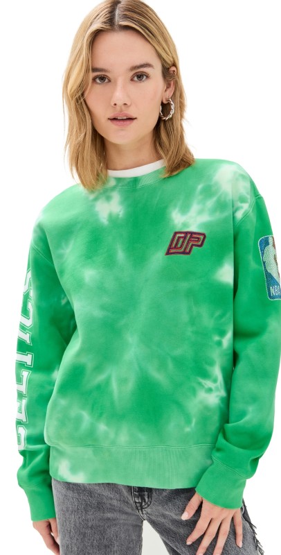 DANNIJOPRO Celtics Team Crew Sweatshirt Tie Dye