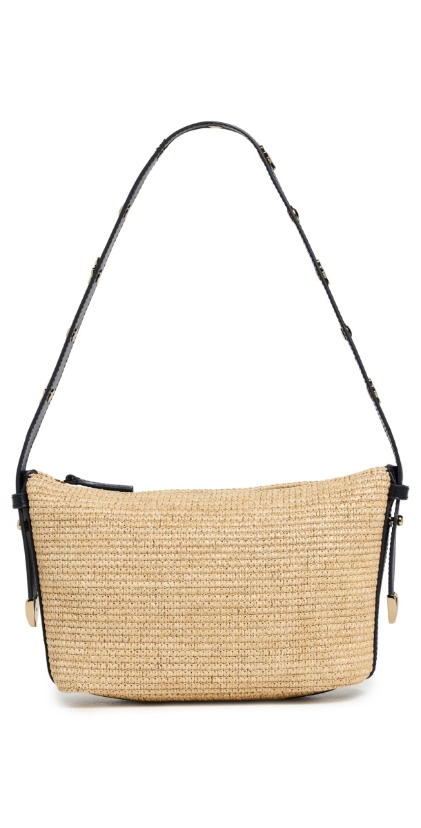Madewell The Sun Medallion Straw Shoulder Bag Natural Mult