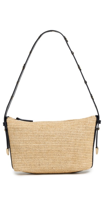 Madewell The Sun Medallion Straw Shoulder Bag Natural Mult