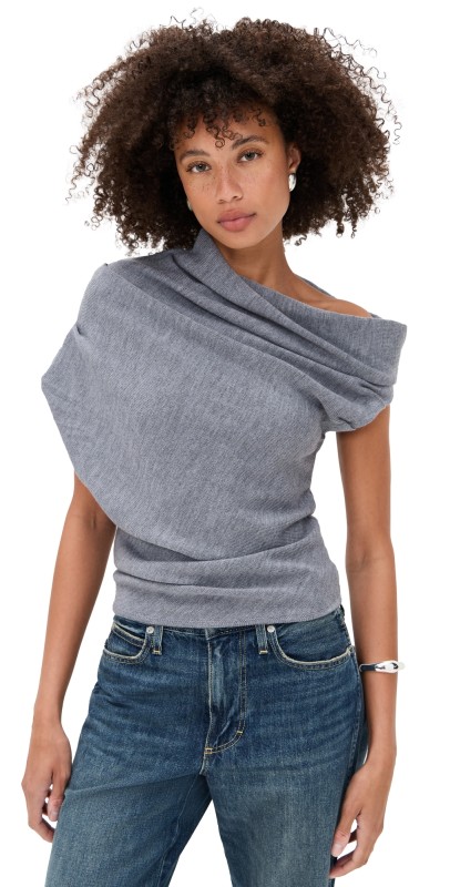 STAUD Mabel Sweater Heather Grey