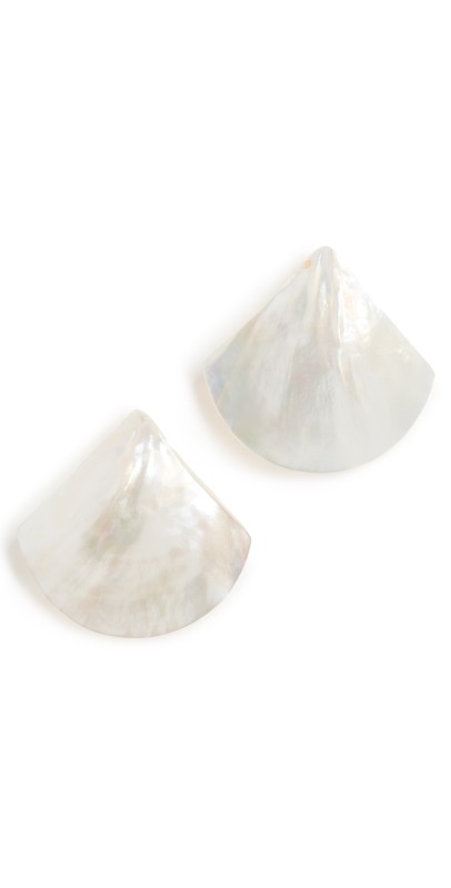 Ettika Rising Tide Pearl Studs Whit