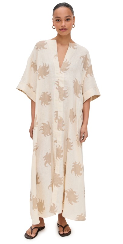 OAS Tangelo Linen Dress Hazel Ember
