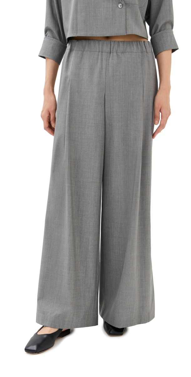 TWP Eva with Tux Pleat Pants Medium Heather Grey