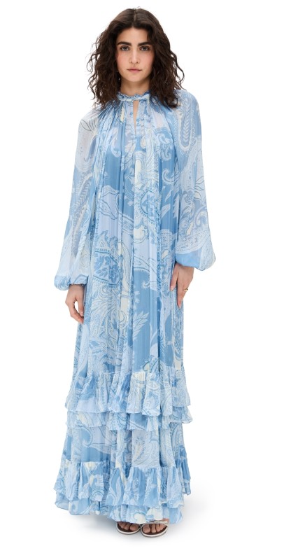 Hemant and Nandita Maxi Dress Powder Blue
