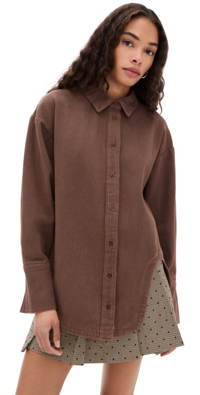Lioness Off Duty Shirt Chocolate Denim