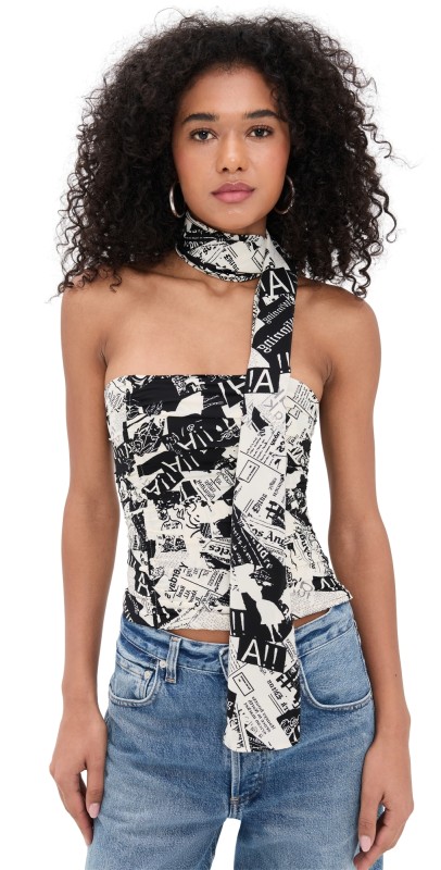 Lioness Island Bodice Top Newspaper