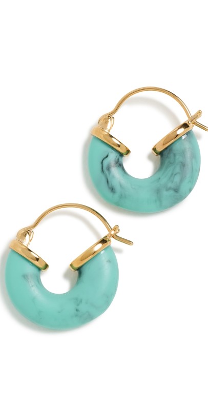 Anni Lu Petit Swell Hoops Aqua