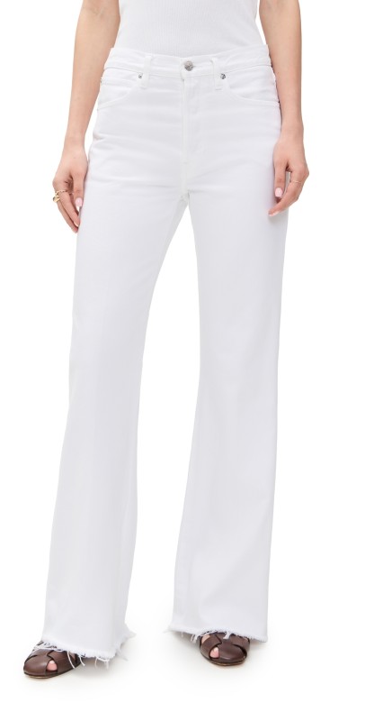FRAME The Lax Jeans White Raw Fray
