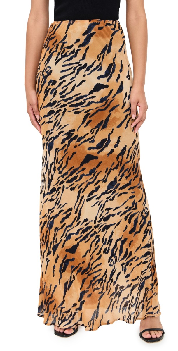 Never Fully Dressed Tiger Sheer Dorris Skirt Brown