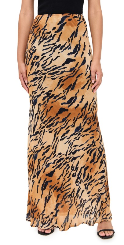 Never Fully Dressed Tiger Sheer Dorris Skirt Brown