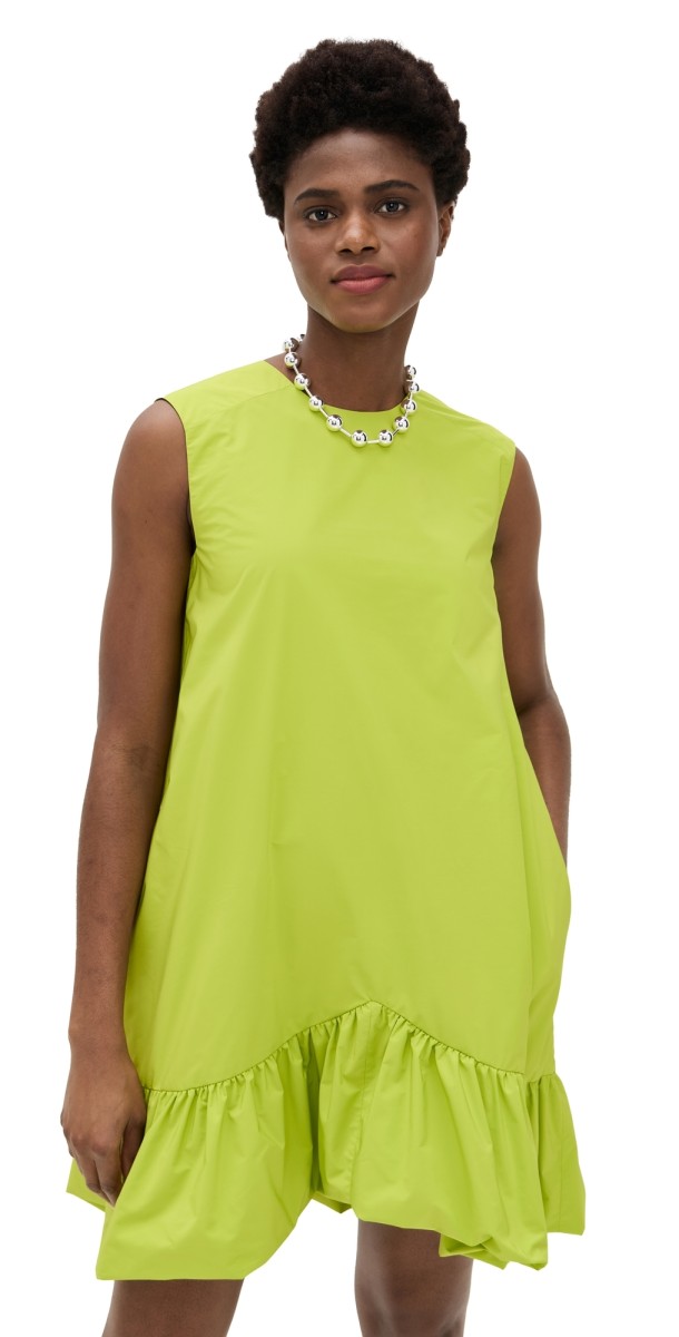 ESSENTIEL ANTWERP Hibernate Ruffle Mini Dress Citronella