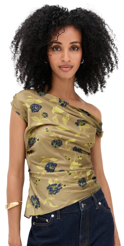 STAUD Phare Silk Top Vintage Floral