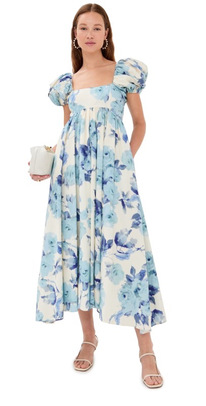Azeeza Rory Midi Dress Blue Rose