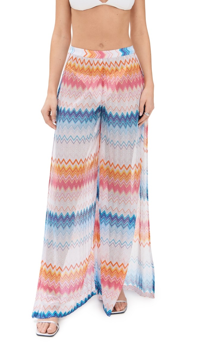 Missoni Cover Up Trousers Multicolor Shaded Fuchsia