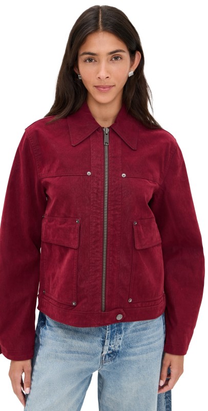 Free People Blair Vegan Suede Jacket Dionysus