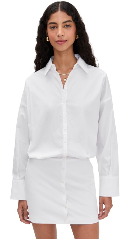STAUD Cynthia Dress White