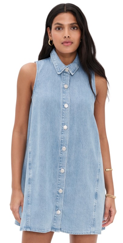 Z Supply New Day Dress Light Vintage Indigo