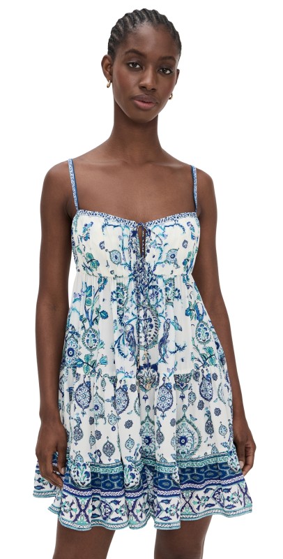 Camilla Gathered Bust Tiered Mini Dress Isnik Lullaby