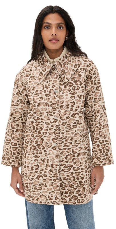 The Tiny Big Sister Animal Print Jacket Dark Vanilla