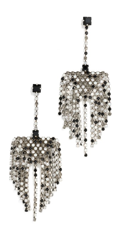 Isabel Marant Fringe Earrings Black/Silver