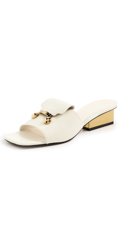 Marni Leather Sandals Limestone
