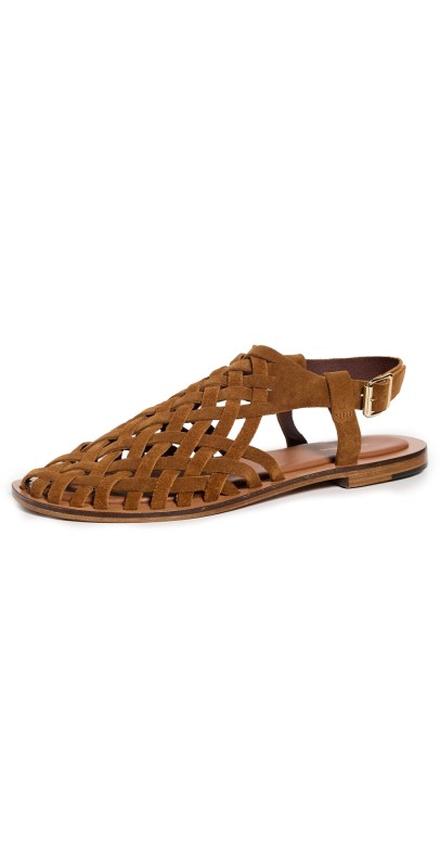 Mansur Gavriel Woven Sandals Saddle