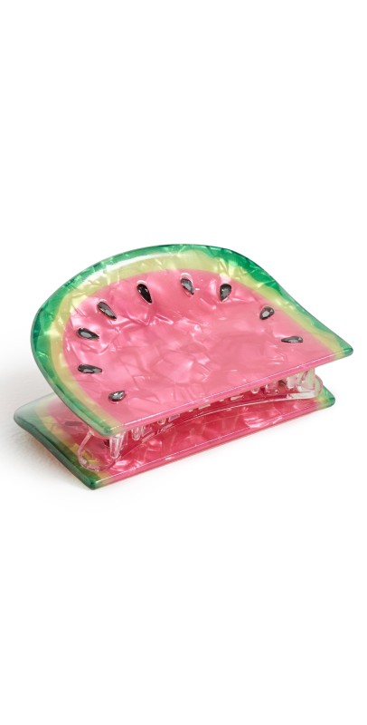 By Adina Eden Watermelon Slice Hair Claw Clip Red