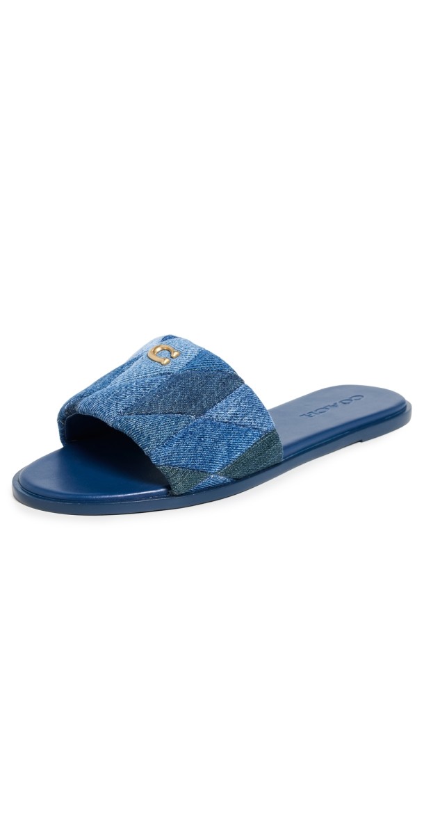 Coach Holly Sandals Denim Multi