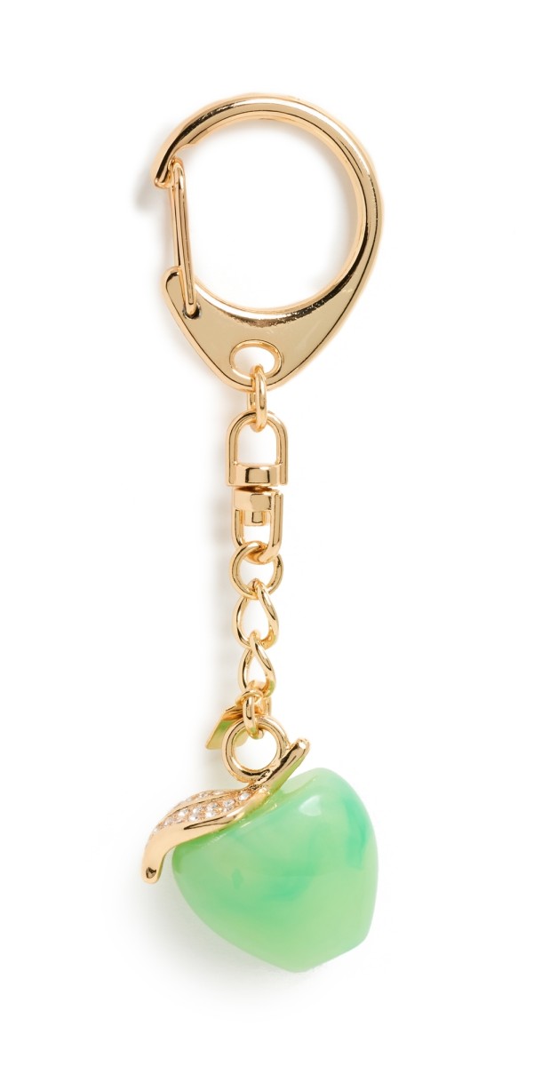 Kenneth Jay Lane Apple Charm Keychain Jad