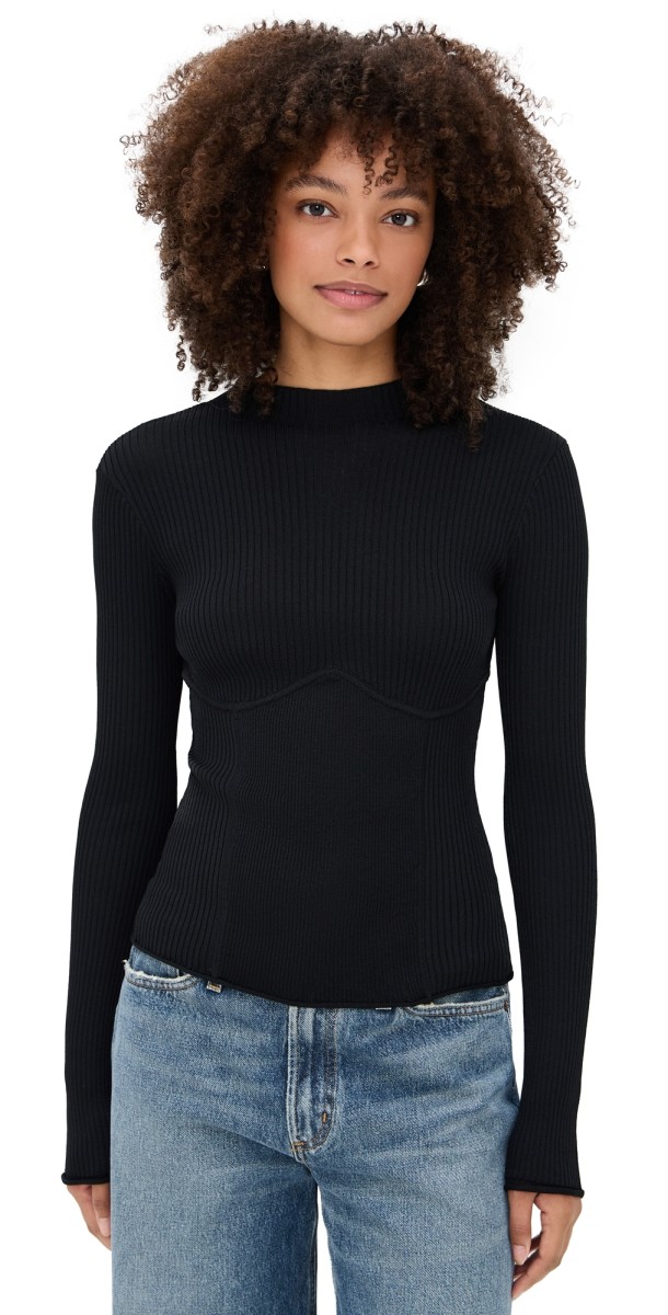 LE BOP Adele Knit Top Everglade