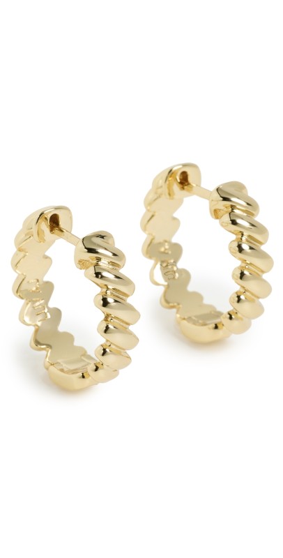Luv Aj The Mini Snake Chain Hoops Gold