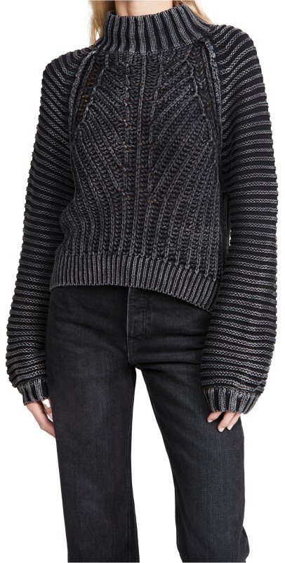 Free People Sweetheart Sweater Black