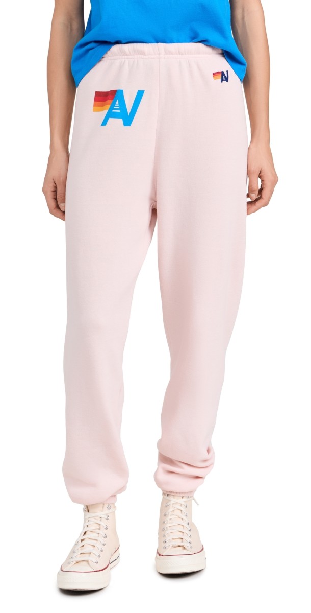 Aviator Nation Logo Women's Sweatpants Light Pink