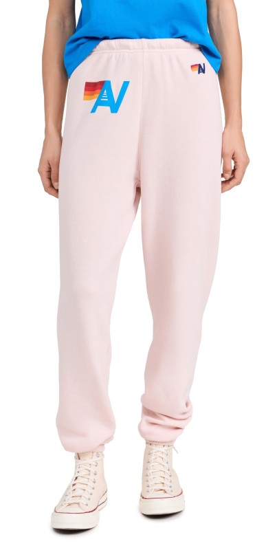 Aviator Nation Logo Women's Sweatpants Light Pink