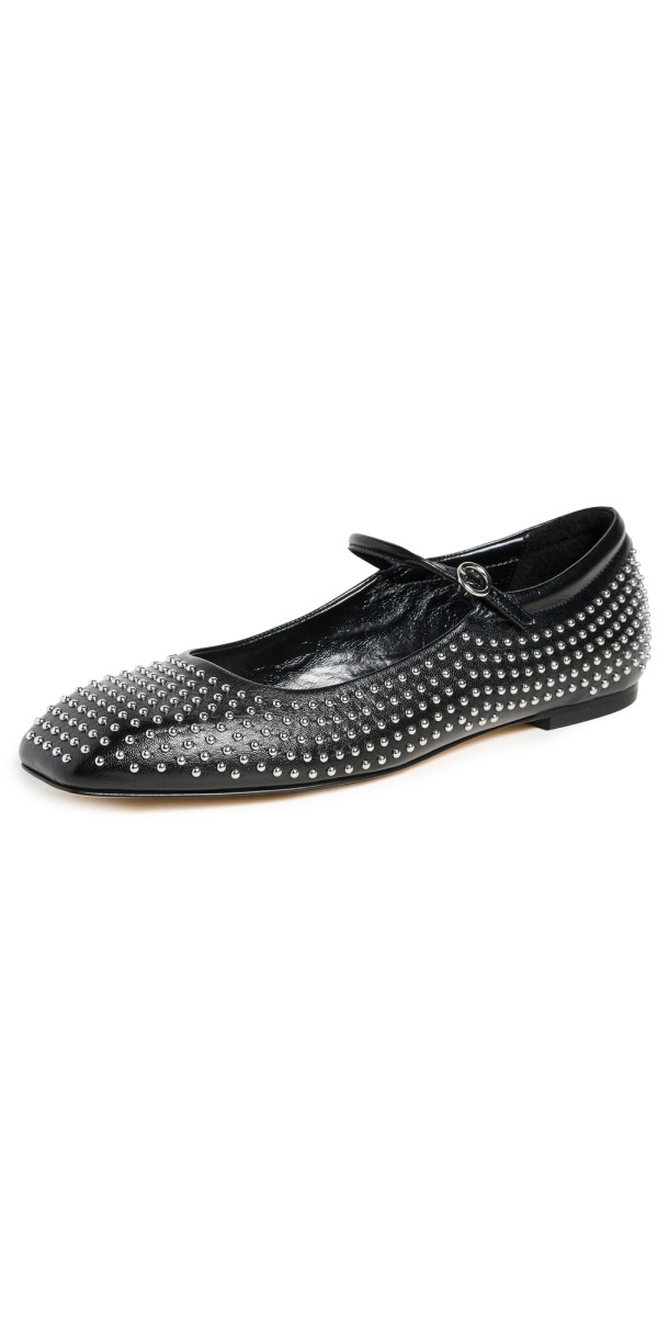 AEYDE Uma Mini Studs Flats Black